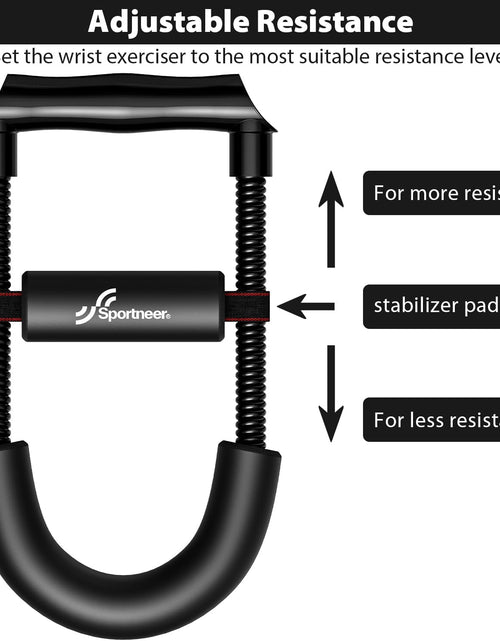 Load image into Gallery viewer, Wrist Strengthener, Forearm Exerciser with Adjustable Tension for Improving Strength - Hand Developer Arm Grip Workout Strength Trainer for Starter and Pro - Workout Equipment Home Gym
