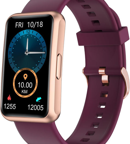 Fitness Tracker No Bluetooth No APP No Phone Needed, Fitness Watch for Men Women Parents IP68 Waterproof with Full Touch Screen Steps Calories Counter Sleep Tracker Alarm Clocks (Purple)