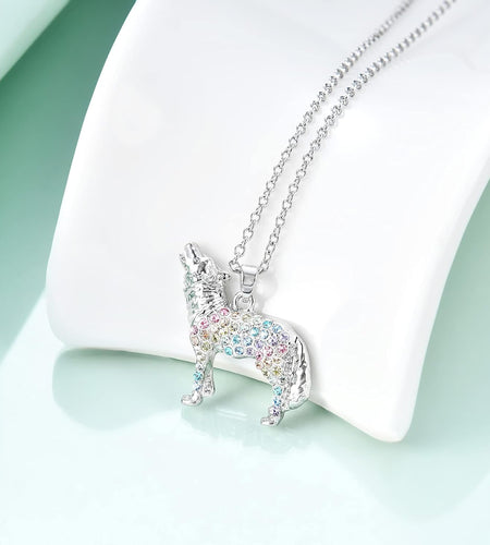 Girls Rainbow Mermaid Unicorn Dinosaur Animal Necklace Gifts,Cat Horse Elephant Pendant Jewelry for Women Boys Teen Girls
