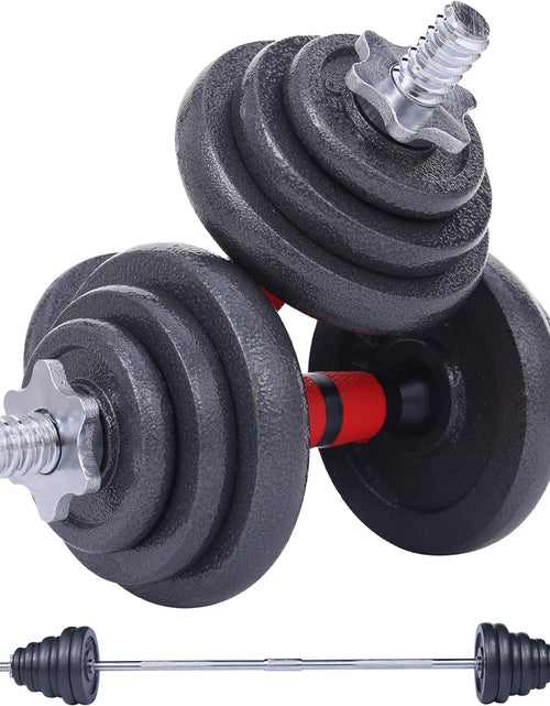 Load image into Gallery viewer, Adjustable Dumbbells, Barbell Weight Set, Dumbbell Set, Weights Adjustable 22/33/44/66/105 Lbs Home Gym 2 in 1, Anti-Slip Handle, All-Purpose, Office, Fitness
