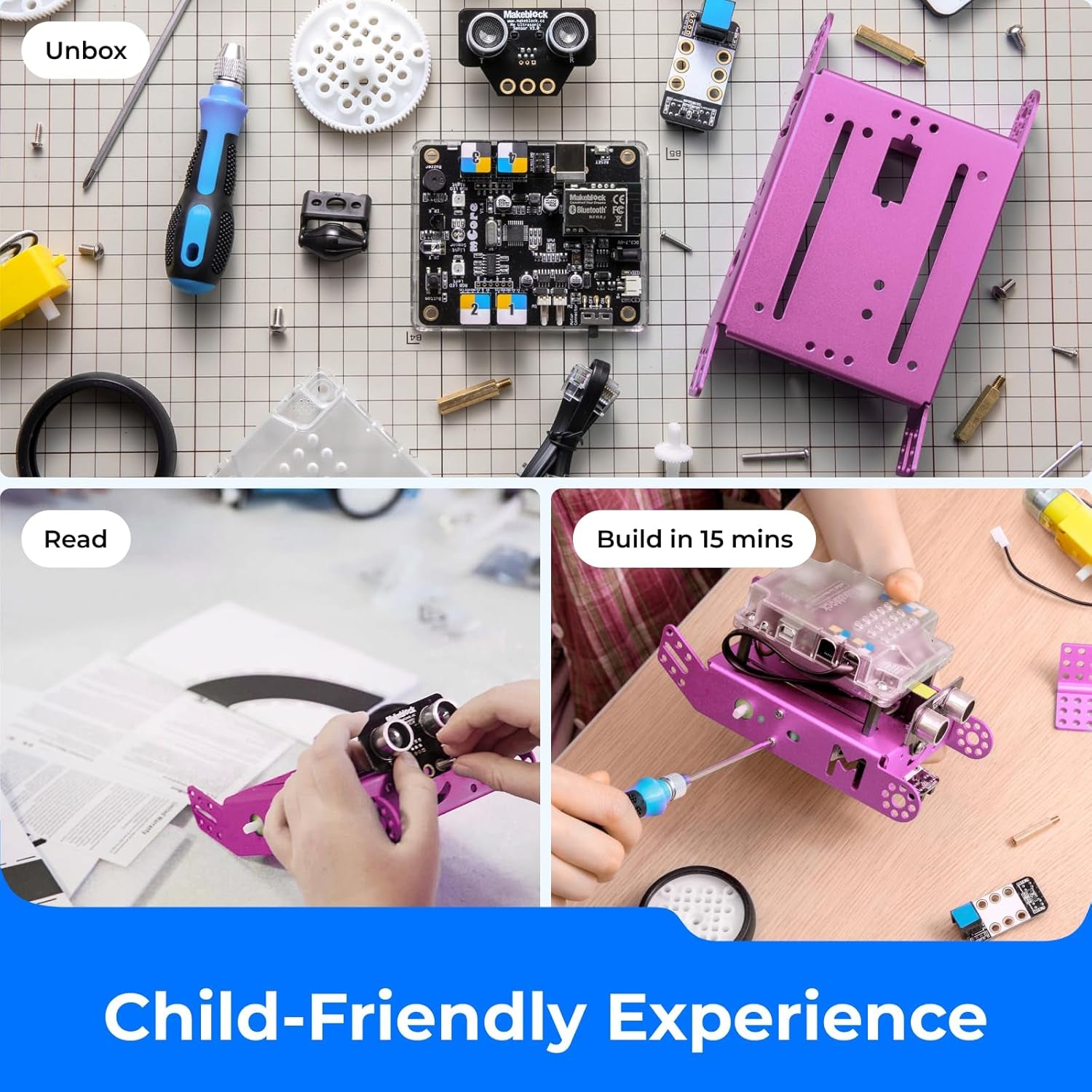Mbot Robot Kit, STEM Projects for Kids Ages 8-12 Learn to Code with Scratch Arduino, Robot Kit for Kids, STEM Toys for Kids,Computer Programming for Beginners Gift for Boys and Girls 8 Pink
