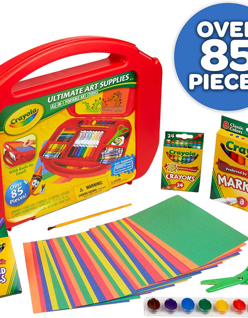 Load image into Gallery viewer, Ultimate Art Case with Easel, 85 Pieces, Gift for Kids Multicolor, 12 1/4" X 15 3/4" X 2 1/4"
