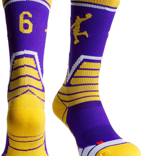 Youth Boys Basketball Socks Sports Athletic Crew Socks with Basketball Arm Sleeve - Made in USA